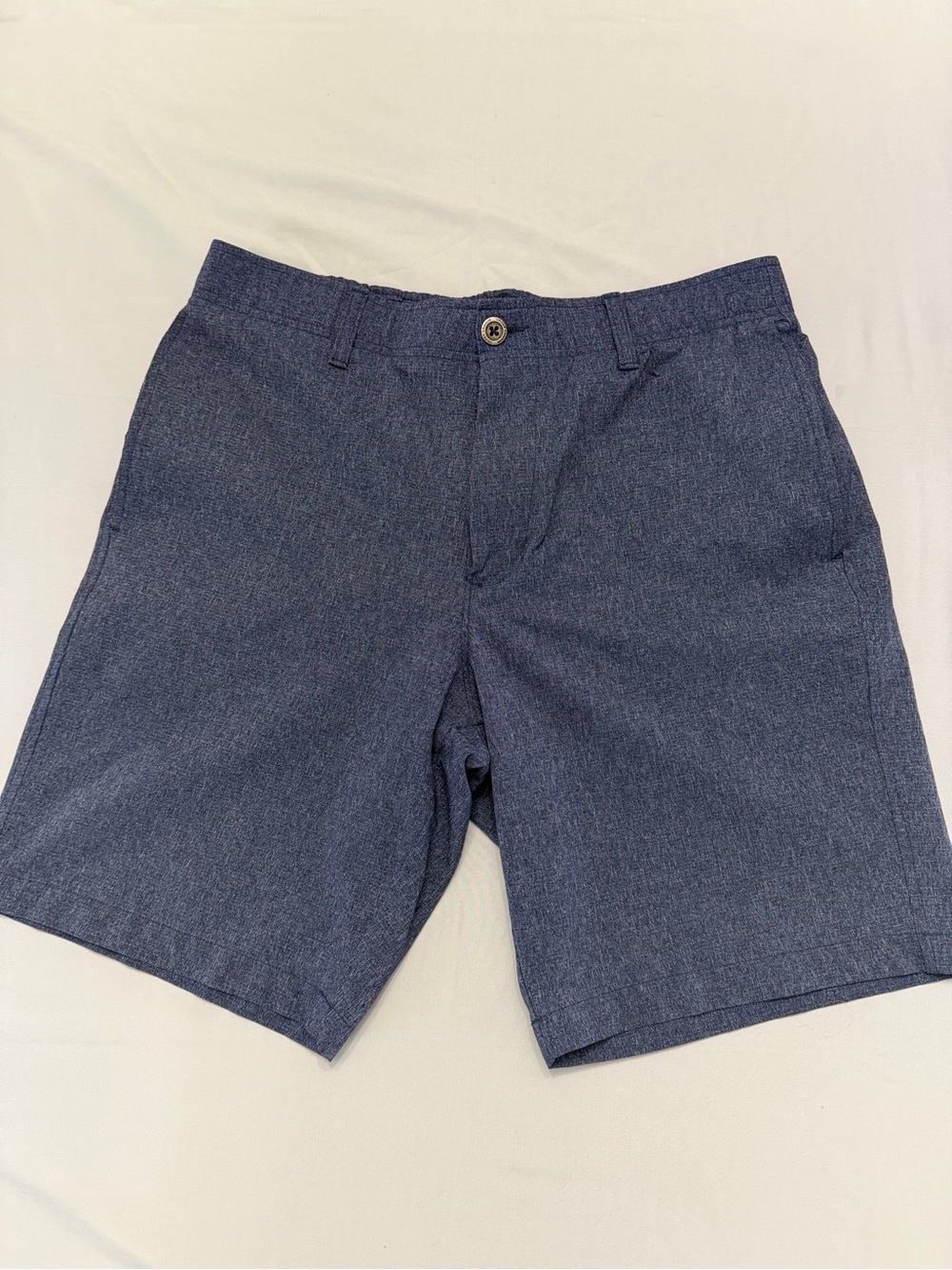 Under Armour Golf Shorts Mens Size 34 Blue Heather Performance Flat Front